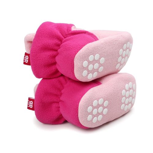  Neband Newborn Cozie Fleece Bootie, Unisex Infant Toddler Slippers Crib Shoes Warm Boots with Non Skid Bottom