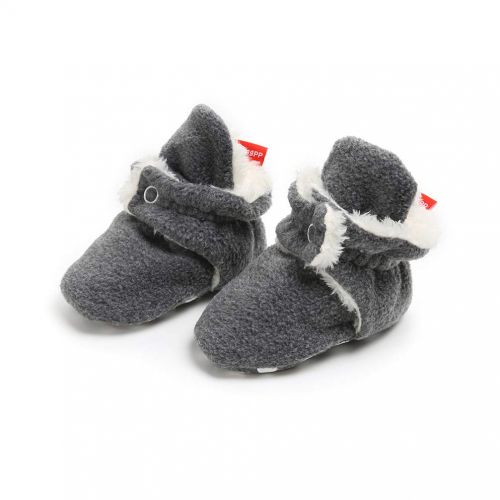  Neband Newborn Cozie Fleece Bootie, Unisex Infant Toddler Slippers Crib Shoes Warm Boots with Non Skid Bottom