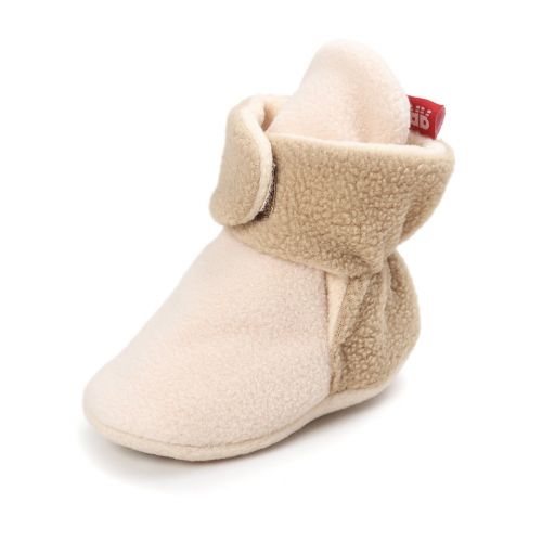  Neband Newborn Cozie Fleece Bootie, Unisex Infant Toddler Slippers Crib Shoes Warm Boots with Non Skid Bottom