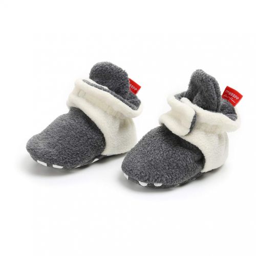  Neband Newborn Cozie Fleece Bootie, Unisex Infant Toddler Slippers Crib Shoes Warm Boots with Non Skid Bottom