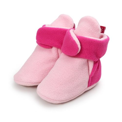  Neband Newborn Cozie Fleece Bootie, Unisex Infant Toddler Slippers Crib Shoes Warm Boots with Non Skid Bottom