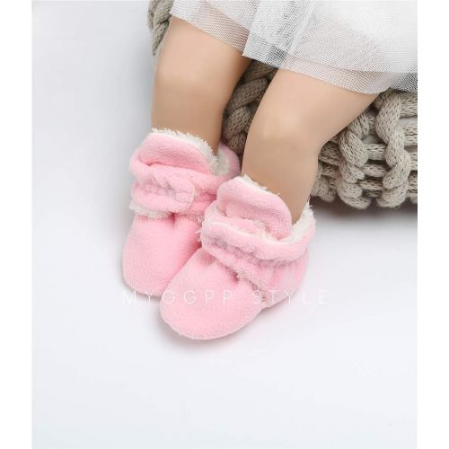  Neband Newborn Cozie Fleece Bootie, Unisex Infant Toddler Slippers Crib Shoes Warm Boots with Non Skid Bottom