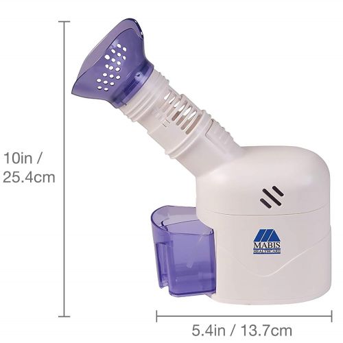  Nebulizer MABIS Personal Steam Inhaler Vaporizer with Aromatherapy Diffuser, Purple and White
