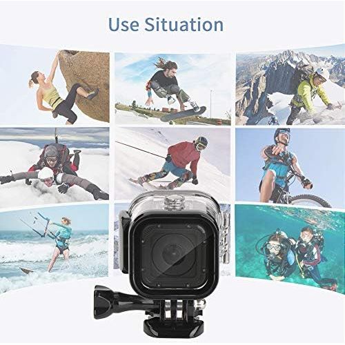  Nechkitter 60m Dive Protective Housing Case for GoPro Hero 5 Session Hero 4 Session Hero Session, High Transmission Waterproof Housing Case