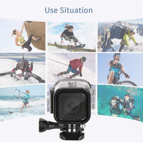  Nechkitter 60m Dive Protective Housing Case for GoPro Hero 5 Session Hero 4 Session Hero Session, High Transmission Waterproof Housing Case