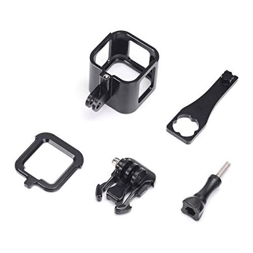  Nechkitter Aluminum Frame Mount for GoPro Hero 5 Session 4 Session Hero Session, CNC Aluminum Alloy Solid Protective Case with Wrench -Black