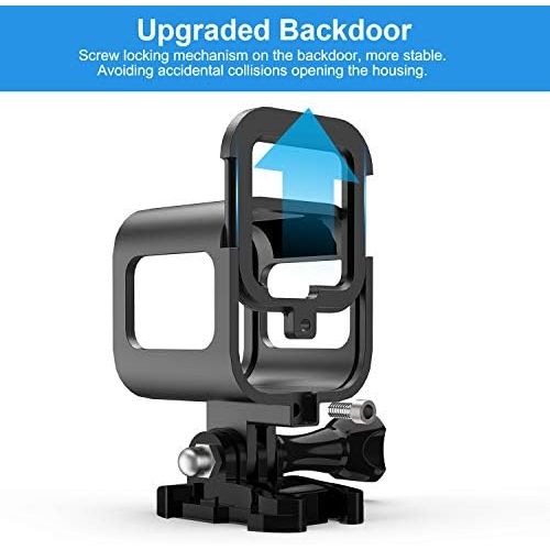  Nechkitter Aluminum Frame Housing Case for GoPro Hero 5 Session / 4 Session/Hero Session, CNC Aluminum Alloy Solid Protective Case with Wrench ?Black