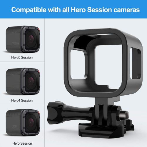  Nechkitter Aluminum Frame Housing Case for GoPro Hero 5 Session / 4 Session/Hero Session, CNC Aluminum Alloy Solid Protective Case with Wrench ?Black