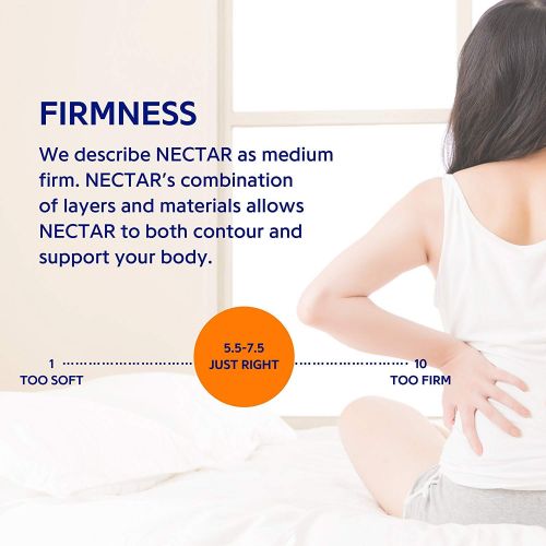  Nectar TwinXL Mattress + 2 Free Pillows - Gel Memory Foam - CertiPUR-US Certified - 180 Night Home Trial