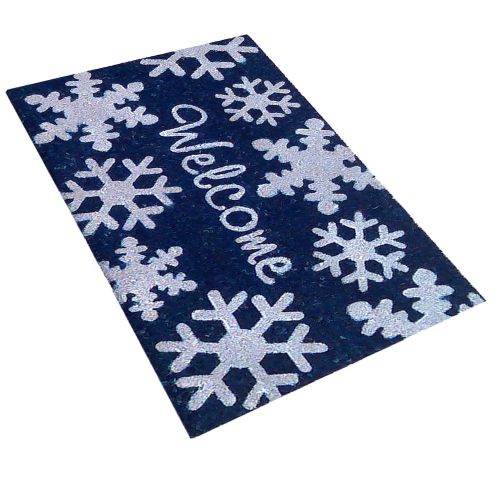  Nedia Home 33049 Superscraper 30 X 18 Vinyl Coir, Snowflakes Blue