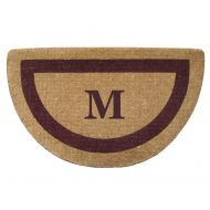 Nedia Home Heavy Duty 22 x 36 Coco Mat, Brown Single Picture Frame Monogrammed M, Half Round