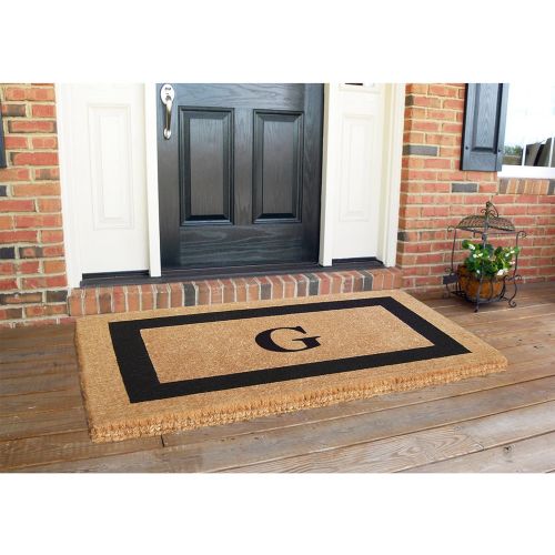  Nedia Home Heavy Duty 38 x 60 Coco Mat Black Single Picture Frame, Monogrammed G