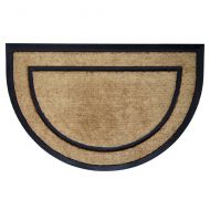 Nedia Home Nedia 18100 Not Applicable Coir/Rubber Frame 24 x 36 Mat, Plain Half Round