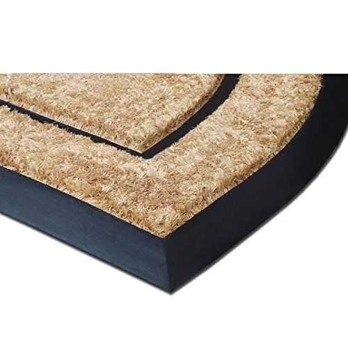  Nedia Home Nedia 18100 Not Applicable Coir/Rubber Frame 24 x 36 Mat, Plain Half Round