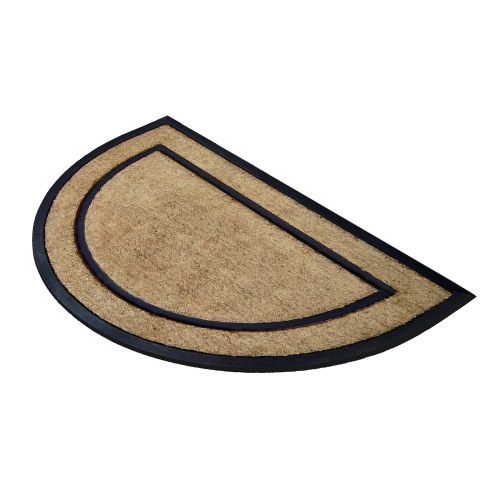  Nedia Home Nedia 18100 Not Applicable Coir/Rubber Frame 24 x 36 Mat, Plain Half Round