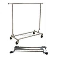 Need A Rack Collapsible/Folding Rolling Clothing/ Garment Rack Salesmans Rack