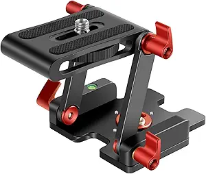 Neewer Upgraded Z-Flex Tilt Head Z Type Tripod Head with 4 Adjust/Fixing Knob, Quick Release Plate and Spirit Level for Tripod/DSLR Cameras Camcorders/Slider, Aluminium Alloy/Load Up to 6.6 Pounds