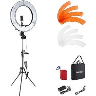 NEEWER Ring Light 18inch Kit: 55W 5600K Professional LED with Stand and Phone Holder, Soft Tube & Bag for Tattoo Lash Extension Barber Makeup Artist Studio Video Photography Lighting, RL-18