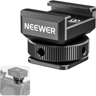 NEEWER Cold Shoe Mount Adapter Compatible with DJI Hollyland Rode Wireless Lavalier Microphone Receiver, Anti Drop Mic Accessories with Retractable Pins, Metal Camera Cage Mount Adapter, UA030