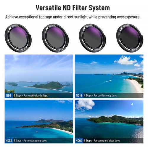 니워 Neewer UV/CPL/ND Filter Set for DJI O3 Air Unit (Set of 6)