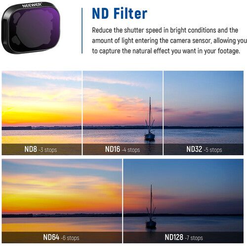 니워 Neewer CPL, ND Filter Kit for DJI Mini 3/Mini 3 Pro (6-Pack)