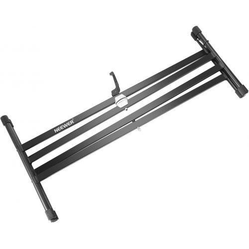 니워 Neewer Double-Braced X Frame Keyboard Stand, Foldable Solid Iron Construction, 27.3-36.6 inches/69.5-93 centimeters Adjustable Height with Locking Handle (Black)