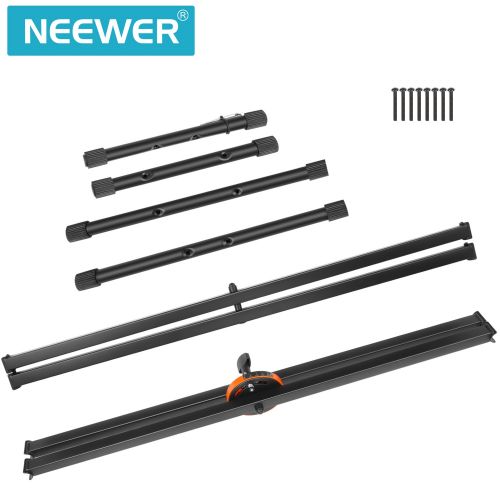 니워 Neewer Double-Braced X Frame Keyboard Stand with Upgraded Adjustment, Foldable X-Stand with Solid Steel Construction and 25.2-36.2 inches/ 64-92 centimeters Adjustable Height (Blac