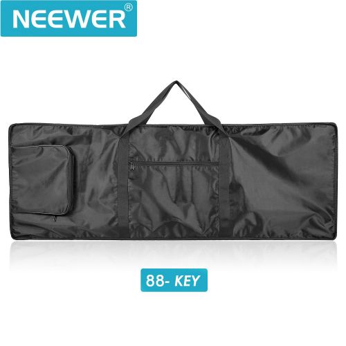 니워 Neewer 88-Key Keyboard Bag with Extra Pockets for Electric Piano, Made of Durable and Waterproof Nylon, Adjustable and Portable Backpack Straps, Black