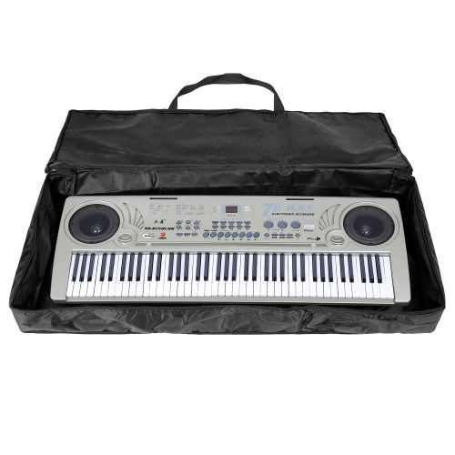 니워 Neewer 88-Key Keyboard Bag with Extra Pockets for Electric Piano, Made of Durable and Waterproof Nylon, Adjustable and Portable Backpack Straps, Black