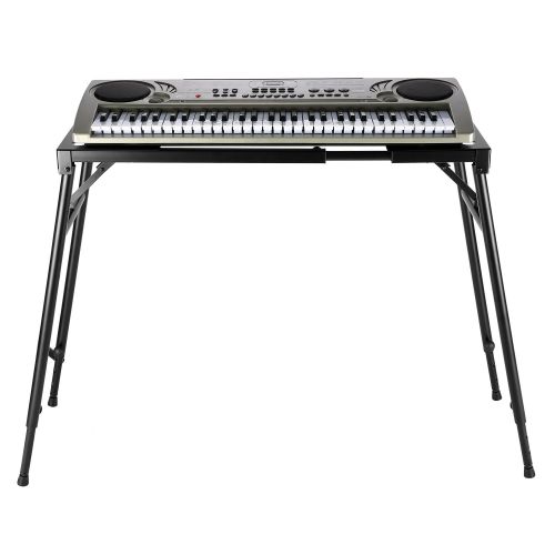 니워 Neewer Collapsible Piano Keyboard Stand for 61-key / 76-key / 88-key Keyboard with Adjustable Height from 25.6to 43.3/65cm to 110cm and Length from 29to 51.2/73cm to 130cm, Black