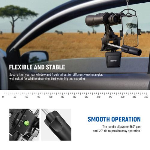 니워 Neewer Car Window Mount Holder for Spotting Scope