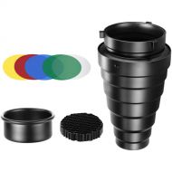 Neewer Aluminum Conical Snoot Kit with Honeycomb Grid