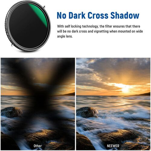 니워 Neewer 2 in 1 Variable ND Filter and CPL Filter (82mm, 1 to 5-Stop)