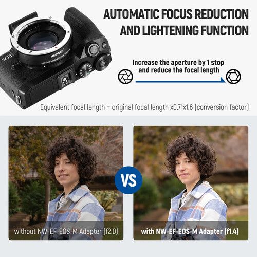 니워 Neewer EF Lens to EOS-M Speed Booster 0.71x Mount Adapter