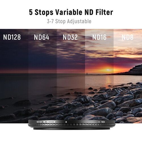 니워 Neewer HD Variable ND Filter (82mm, 3 to 7-Stop)