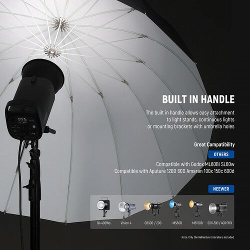 니워 Neewer NS1U Parabolic Reflective Umbrella with Diffuser (41