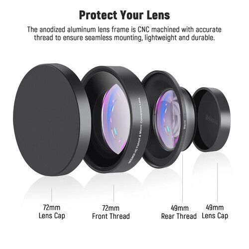니워 Neewer 0.43x 2-in-1 Wide-Angle & Macro Lens Attachment (55mm)