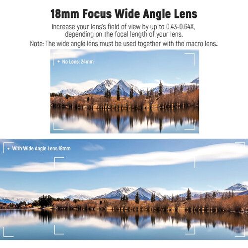 니워 Neewer 0.43x 2-in-1 Wide-Angle & Macro Lens Attachment (55mm)