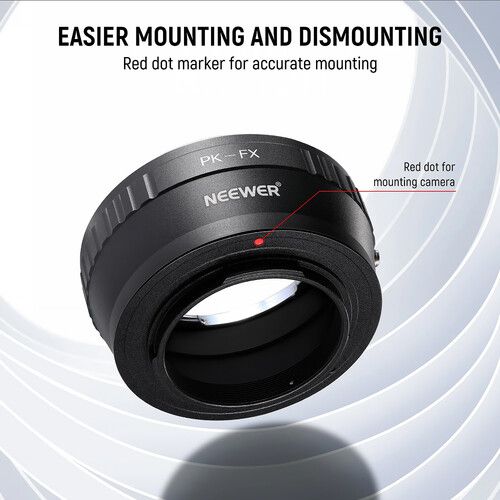 니워 Neewer Pentax K Lens to FUJIFILM X-Mount Camera Lens Adapter