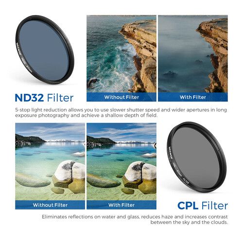 니워 Neewer Clip-On Filter Kit for Phone & Camera (52mm)