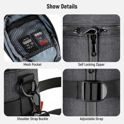 니워 Neewer PB006 Camera Lens Pouch (Gray)