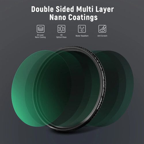 니워 Neewer HD Variable ND Filter (37mm, 3 to 7-Stop)