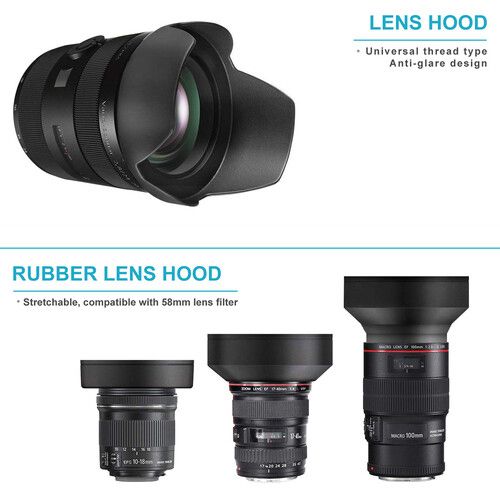 니워 Neewer Filter & Accessory Kit for 58mm-Threaded Lenses