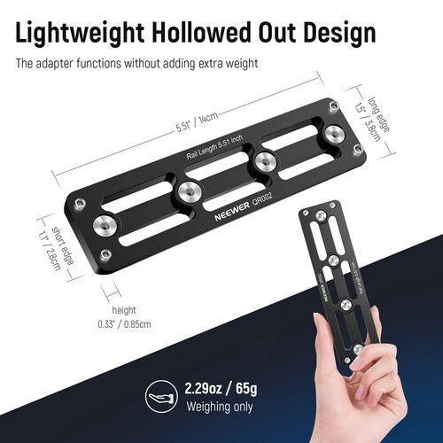 니워 Neewer M Lok Arca Rail Type Quick Release Plate (Black, 9.45