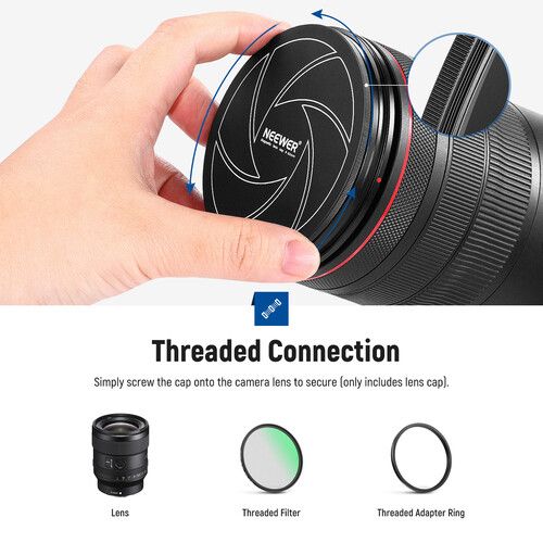 니워 Neewer Magnetic Aluminum Lens Cap (62mm)