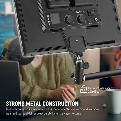 니워 Neewer ST-GM06 Light Stand Mount Adapter with Mini Ball Head