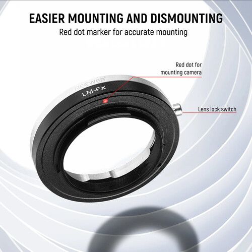 니워 Neewer Leica M Lens to FUJIFILM X-Mount Camera Lens Adapter