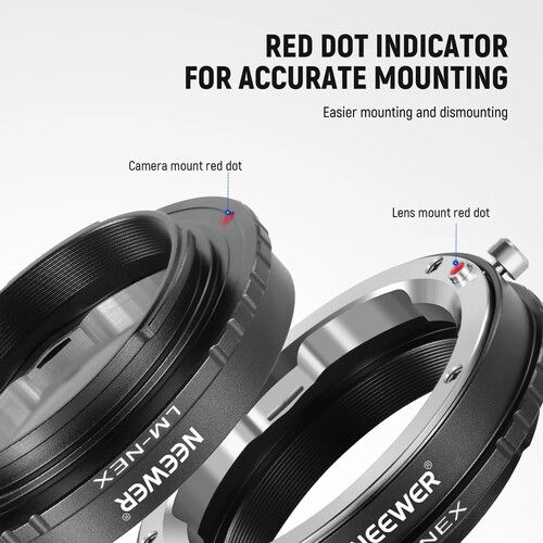 니워 Neewer Mount Adapter for Leica M-Mount Lens to Sony E-Mount Camera