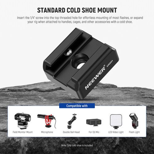 니워 Neewer Cold-Shoe Mount Adapter (2-Pack)