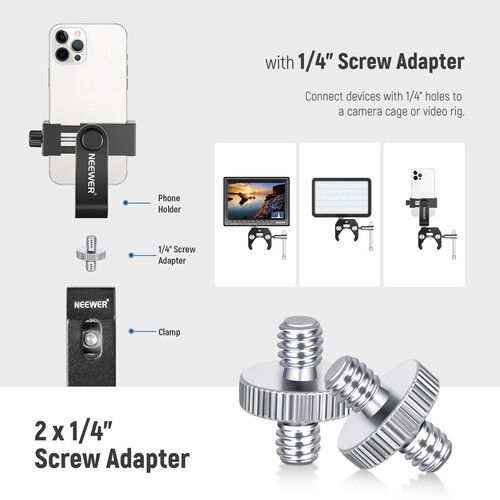 니워 Neewer Camera Hot Shoe Mount Adapter Kit (8-Pieces)